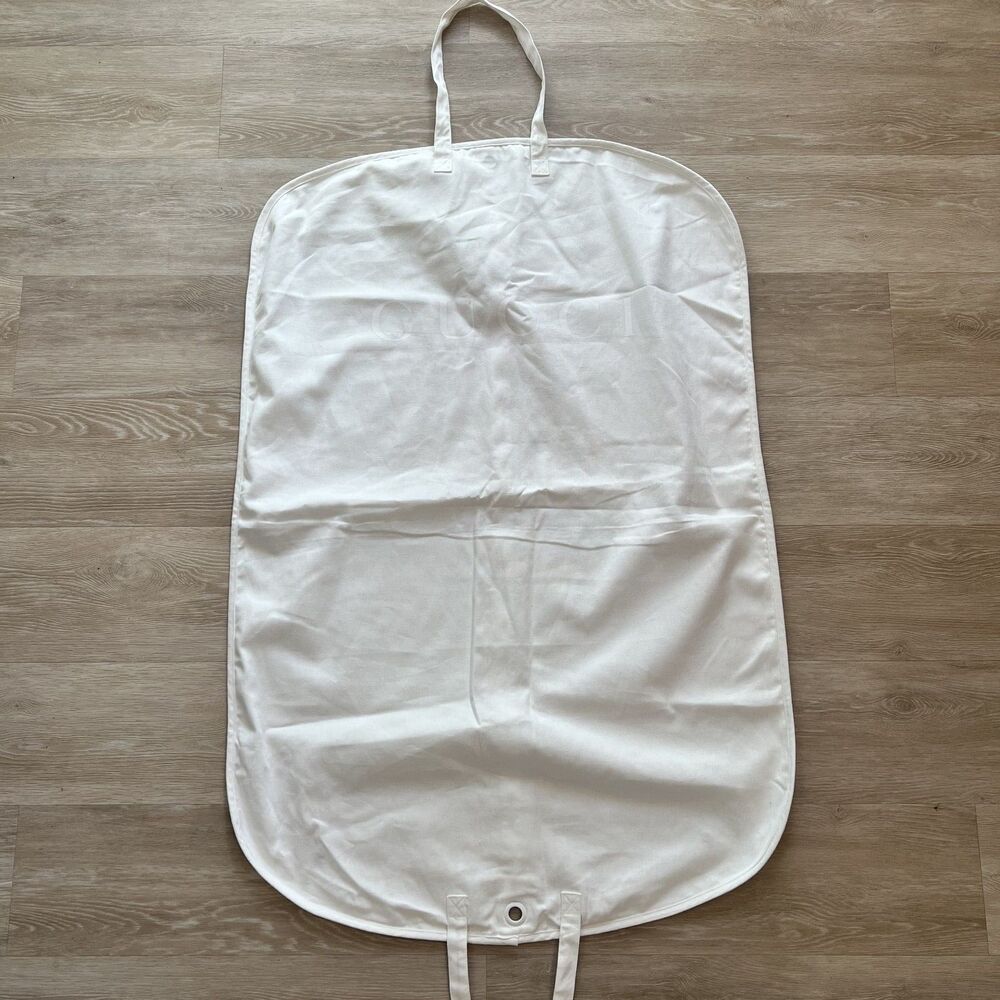 Gucci White Garment Dust Bag Storage Travel Cotton 42.5" x 29"